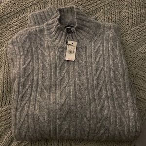 Brand New Express Grey Mock Turtleneck w/tags still on! Soft Polyester Blend